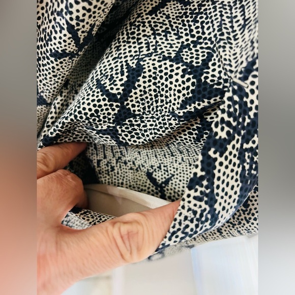 Reflections Women’s Silk Snake Print Collared Button Up Midi Shift Dress 10 - Picture 9 of 16